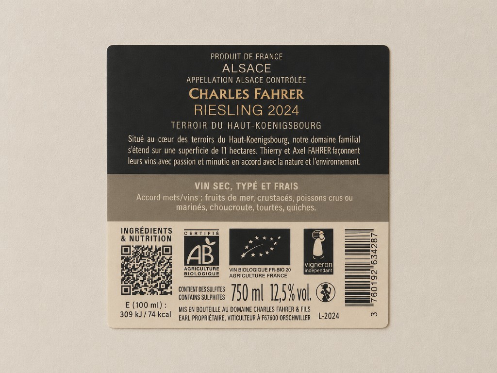 Riesling Terroir du Haut-Koenigsbourg 背標